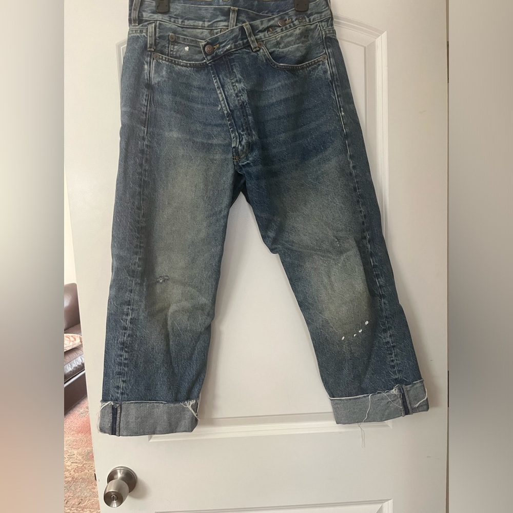 EUC R13 Crossover Jeans in Jasper Women’s Designer Denim Size 27
